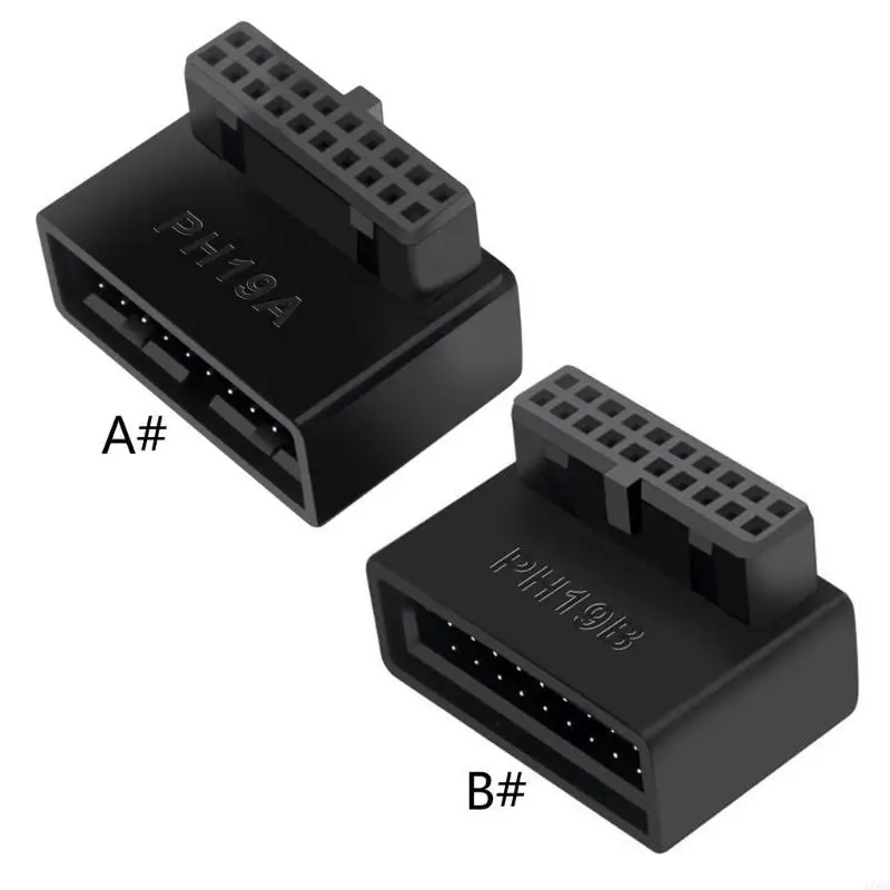 Адаптер разъема материнской платы компьютера USB 3,0 19P/20P 90 градусов L прямоугольный настольный преобразователь Конвертер
