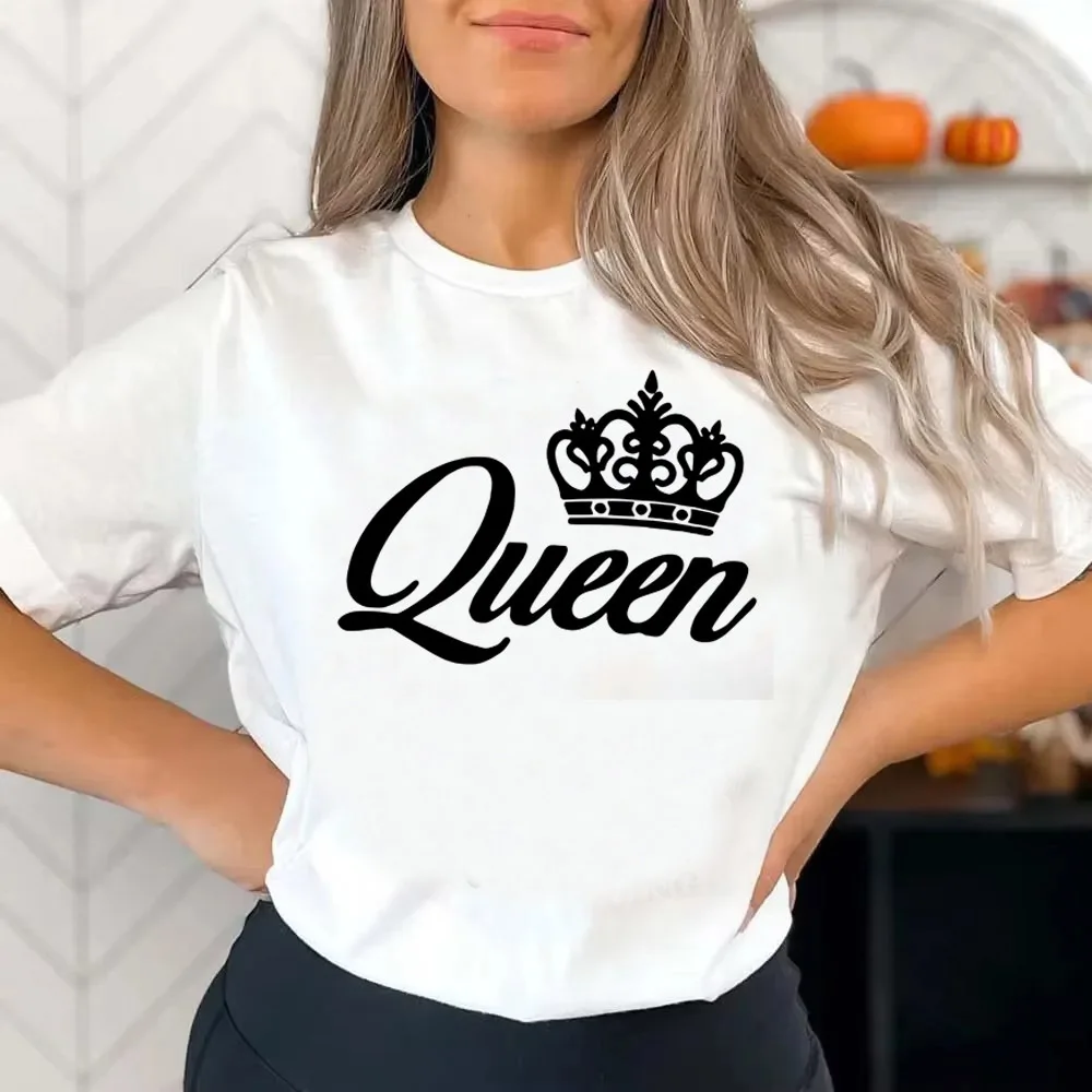 Queen t shirt women hip hop Pastel 2000s Vintage Retro Breathable top tees graphic University Gothic women