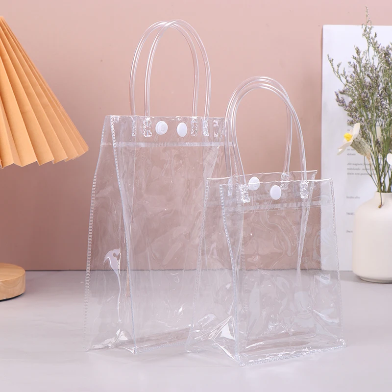 10Pcs Transparent Gift Bags Holiday Gifts Birthday Gift Wrappers Parties Anniversaries Easter Valentine's Weddings Party Gifts