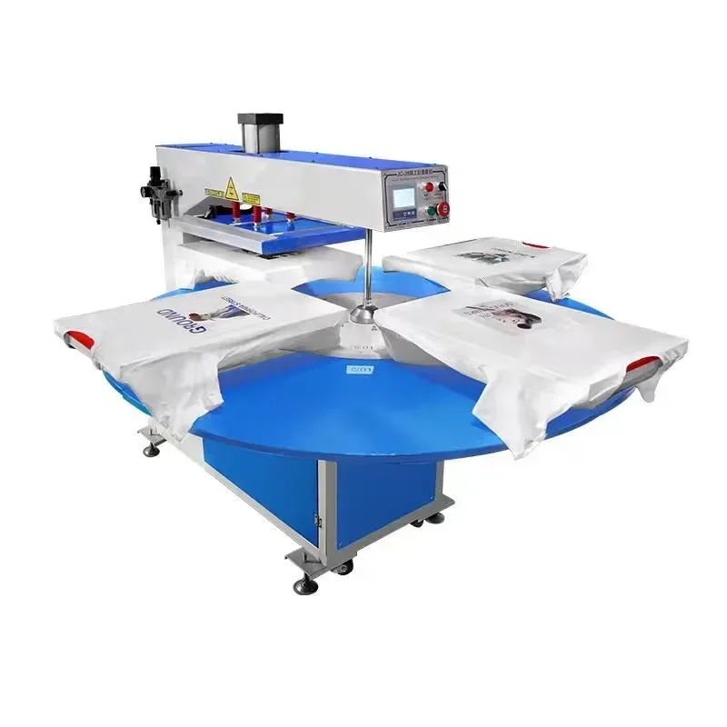 【2026】Hot Sale 4 Station Automatic Transfer Sublimation Rotary Heat Transfer Machine T Shirt Printing Machine