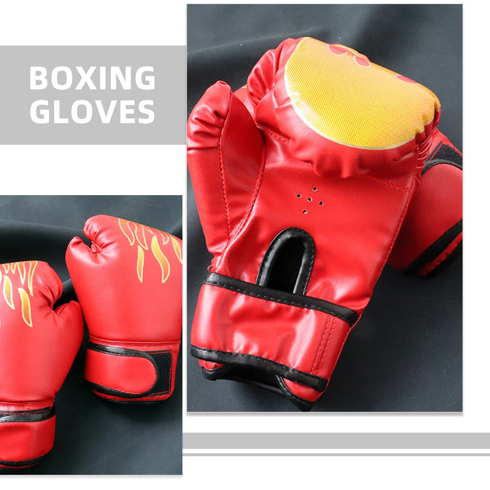 2 Pairs Children Boxing Gloves Kids Kickboxing Glove Durable PU Training Sparring Toddler Portable Thai Fitness