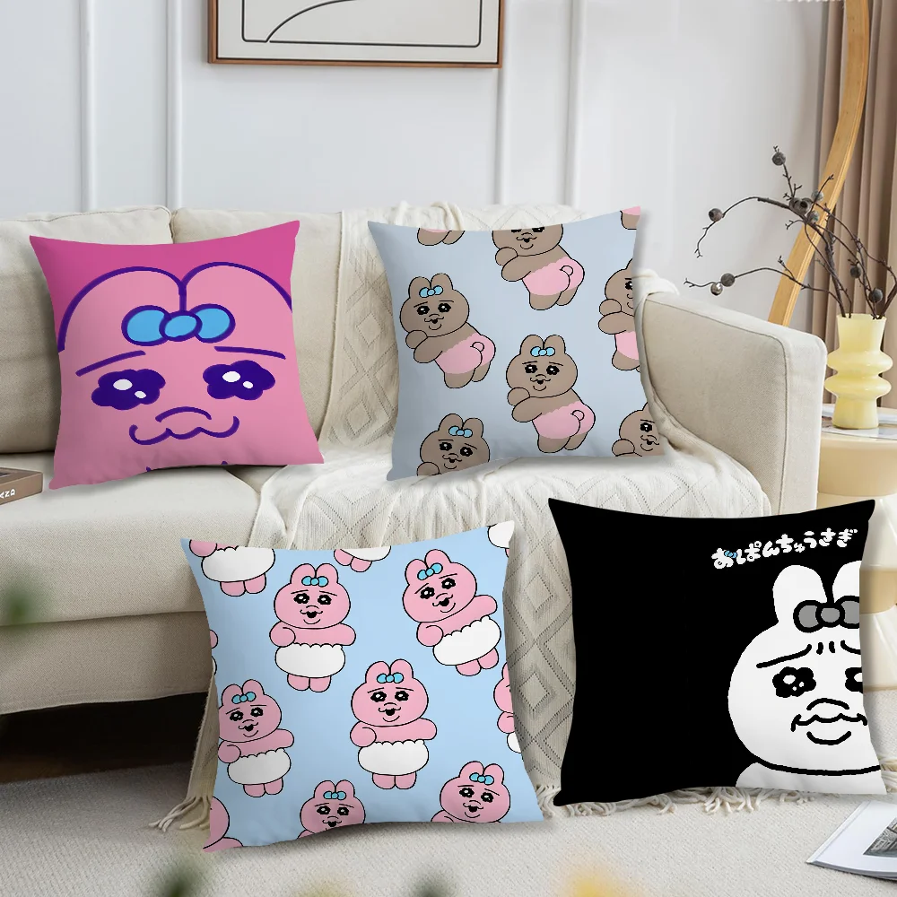 O-Opanchus Usagis Funny cushion cover For Pillow Printing Sofa Decoration Home Car Room Coffee Shop Office Nordic Simplicity