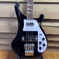 Black 4003 Electric Bass 4s Solid Wood Body Rosewood Fingerboard Free shipping