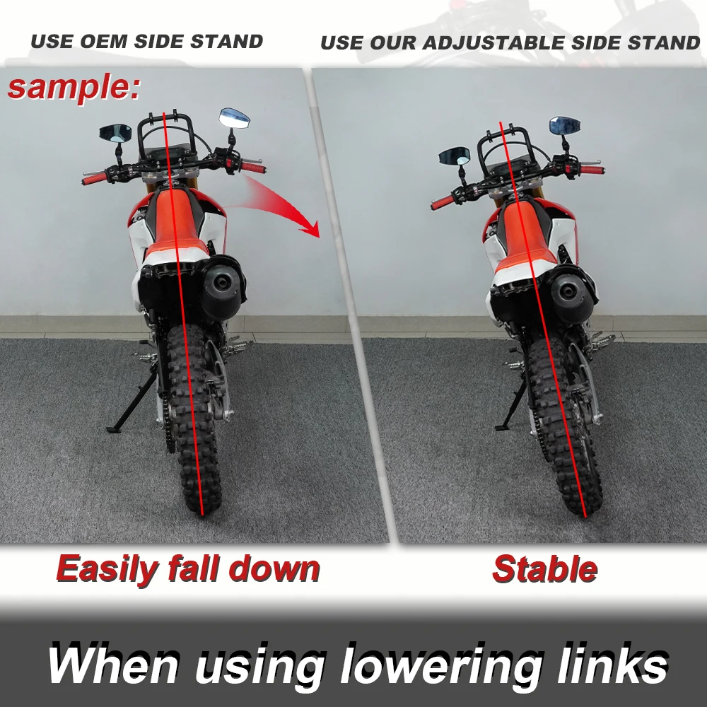 Motorcycle Adjustable Kickstand Side Stand Foot Support Bracket For Grom 125 MSX125 2017-2026 Monkey 125 2019-2026 For Honda