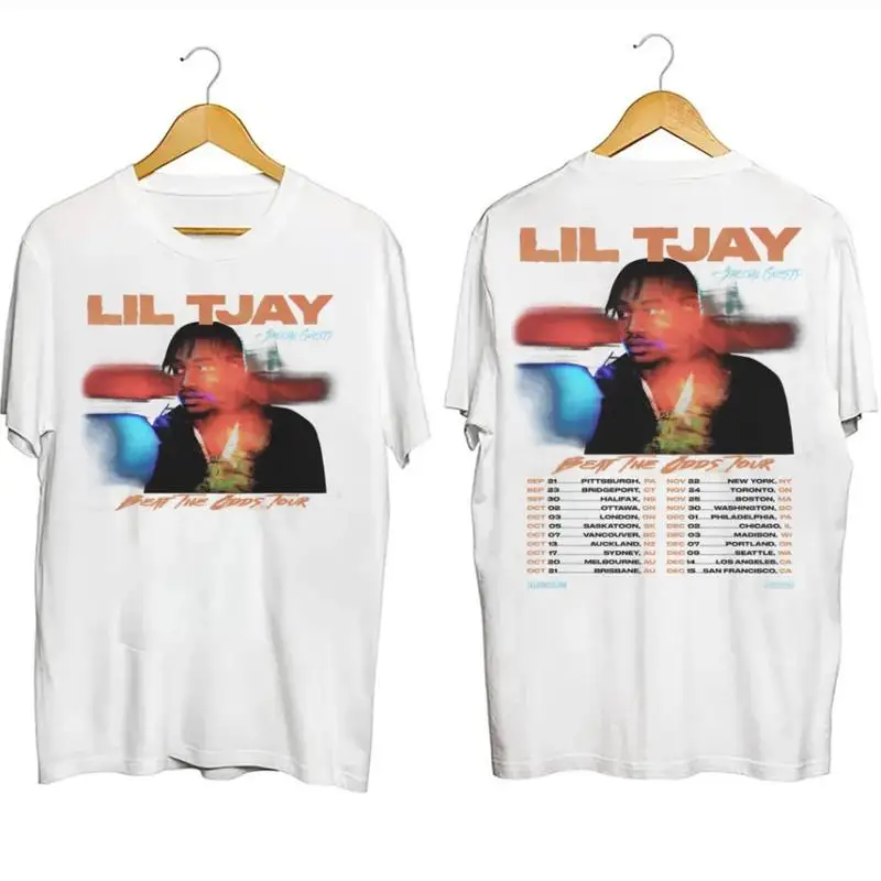 

Lil Tjay 2023, футболка Beat The Odds Tour Äì, рэп-концерт в тяжелом весе для мужчин