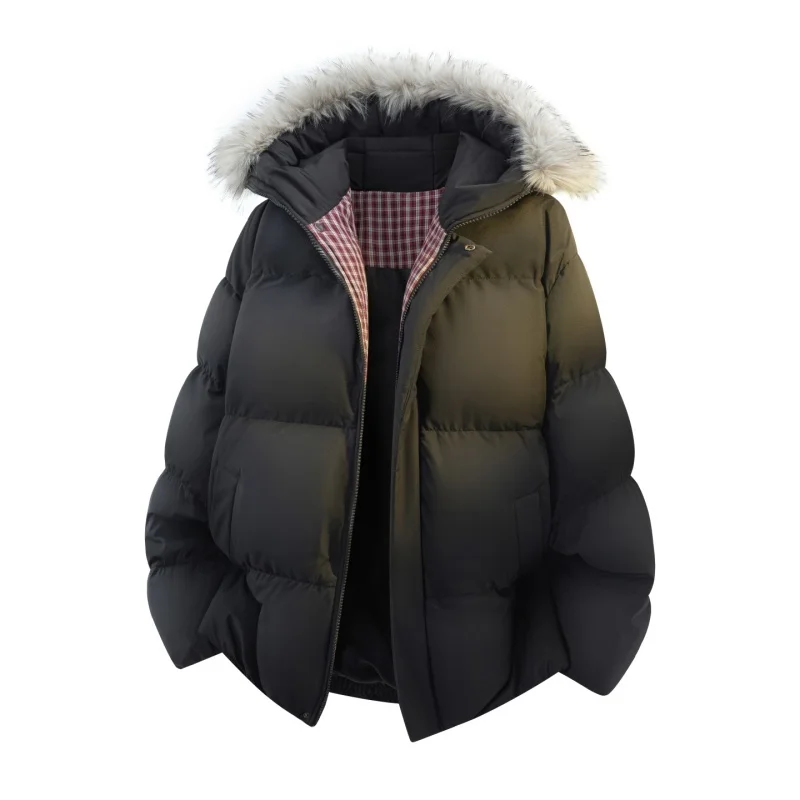 

Men Winter Fashion Warm Hooded Parkas High Quality Casual Thickened Cotton Clothing Hot Sale Outdoor Windproof Men Cotton Jacket