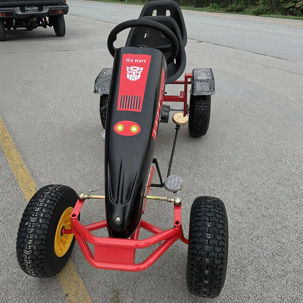 Non-Motorized Double Seat Recreational Kart With Durable Construction Steel Frame Manual Pedal Go-Kart
