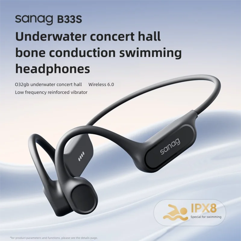 イヤホン ワイヤレス Bluetooth sanag Sanag B33S IPX8 Swimming Headphones Bone Conduction Bluetooth
