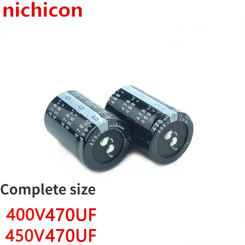 Wytrzymały 470uF 400V aluminiowy kondensator elektrolityczny z otworem przelotowym 450 v470uf nichicon 25x50 30x40/45/50 35x40/45/50mm