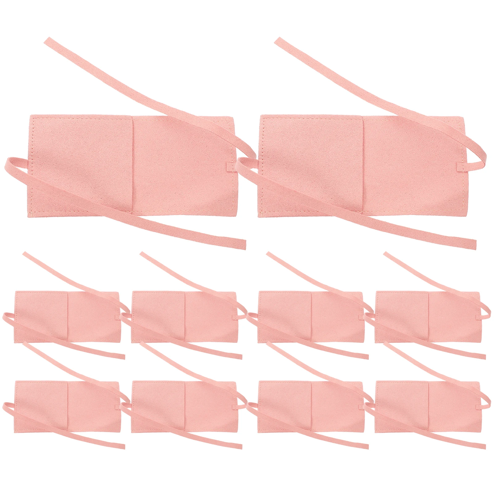 

10 Pcs Jewelry Bag Jewelry Bags Pink Tiny Packaging for Earrings Necklaces Bracelets Gifts Storage Reusable Soft