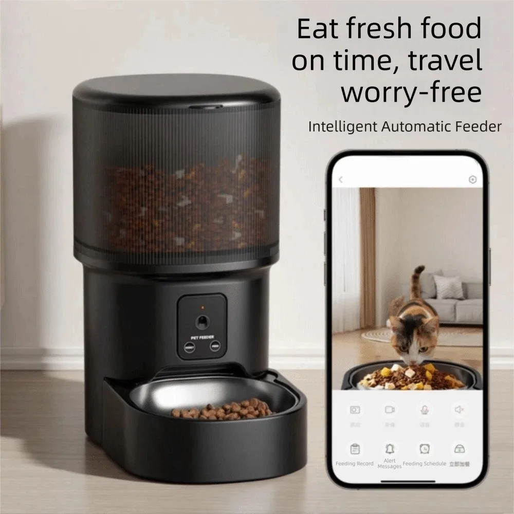 

Large Capacity Automatic Pet Feeder Voice Control Remote Control Smart Pet Feeder with Camera Timed Feeding