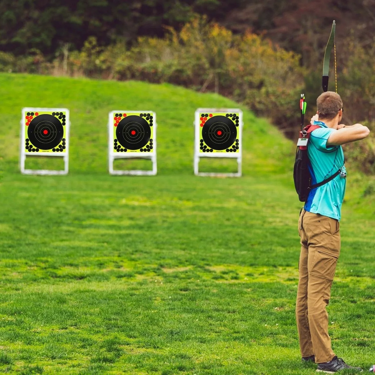 10/20/50 Stück Schießzielaufkleber, 8 Zoll Selbstklebende Splatter-Papiere für Präzisions-Darttraining, Schießübungen, Jagd – Detail 4