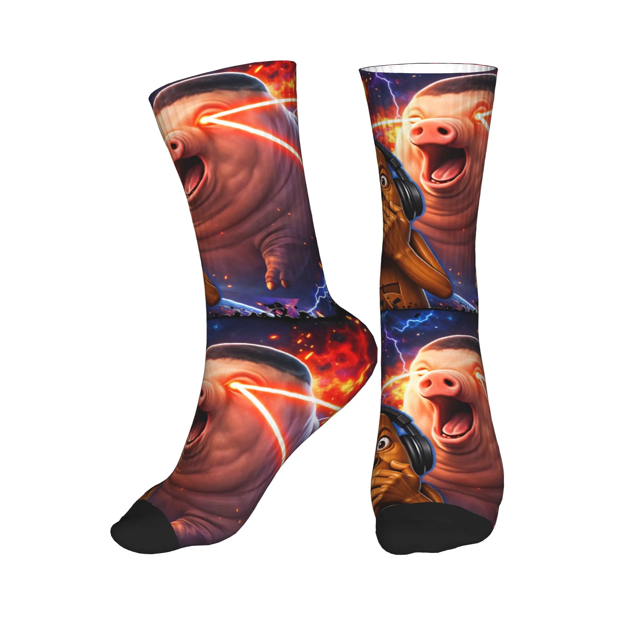 67 Tung Tung Sahur John Pork Socks  Graphic Stockings Anti Unisex Men Socks High Quality Winter Leisure Outdoor Sports Socks