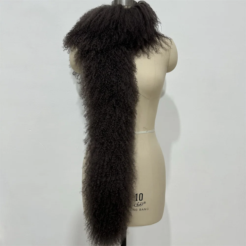 Real Mongolian Sheep Fur Scarf Women  Lamb Fur Collar Winter Warm Fur Scarves Lady Fashion Neck Warmer Autumn