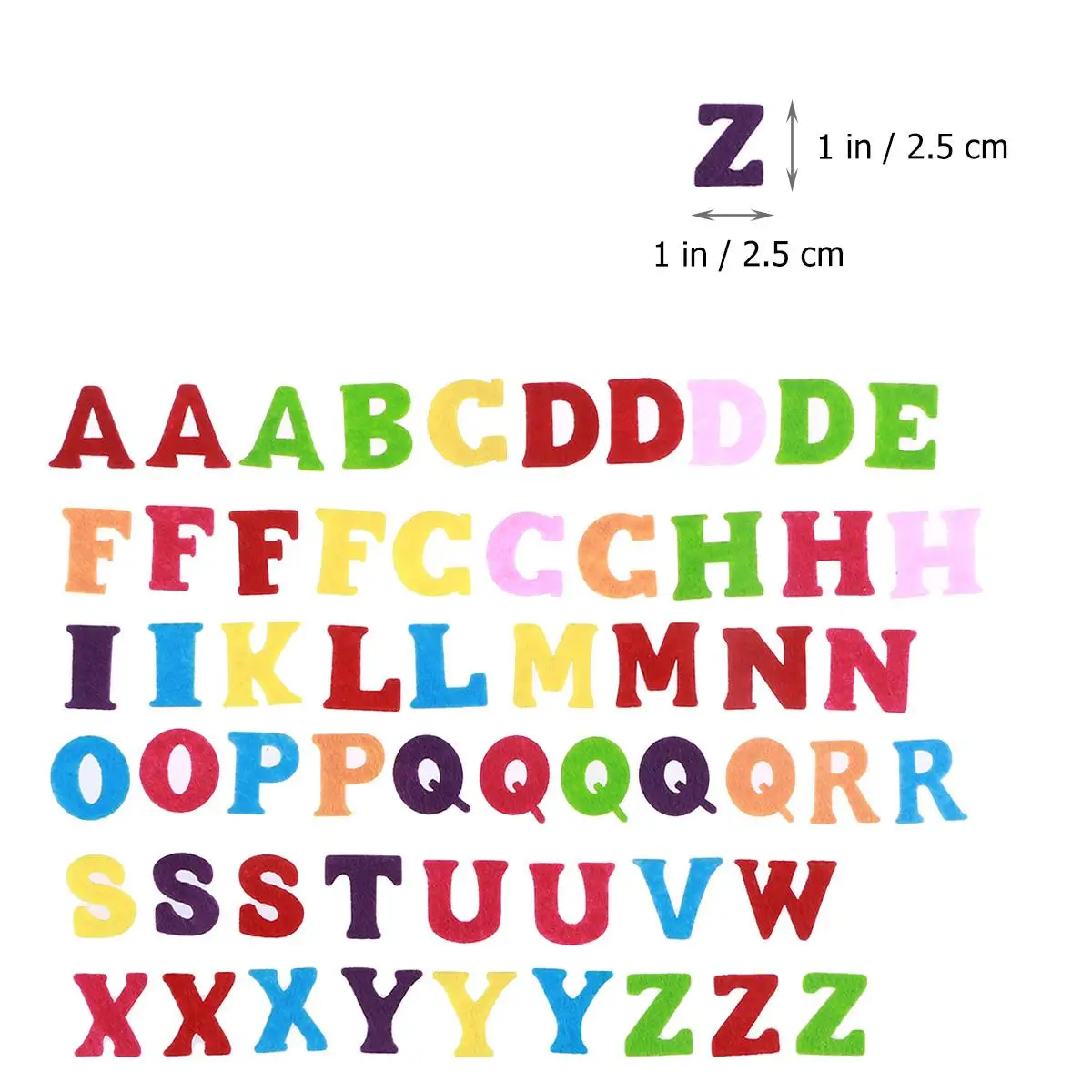 

50 Pcs Felt Alphabet Letters DIY Material Decoration Craft Supplies Reusable Sewable Glueable Cuts