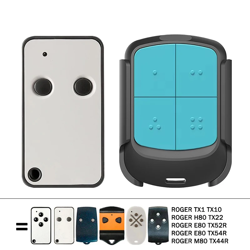 ROGER E80/TX52R/2 E80/TX54R/2 M80 TX44R H80 TX22 TX10 TX1 جهاز تحكم عن بعد لباب المرآب بتردد 433.92 ميجاهرتز للبوابة الكهربائية