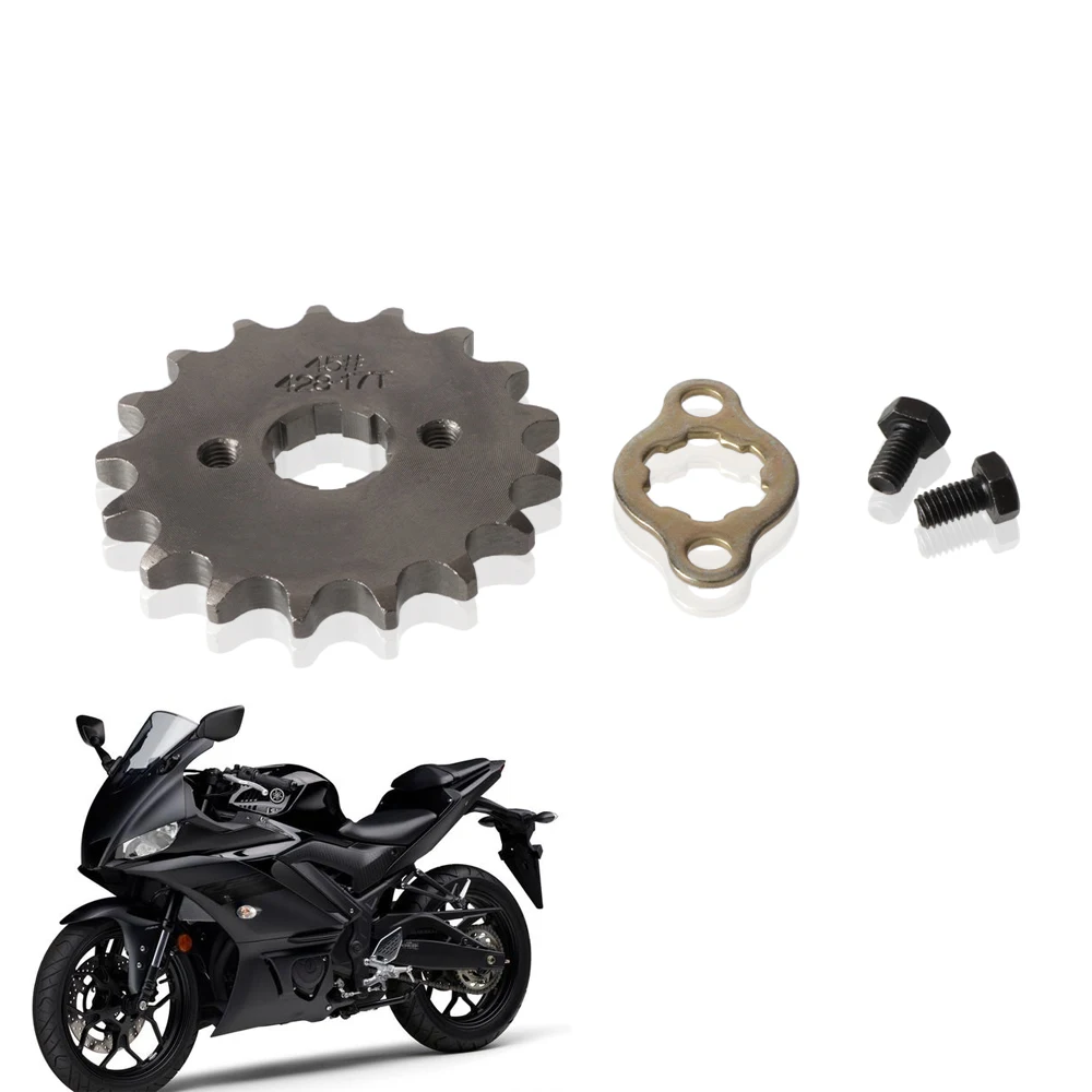 

428 Chain Motorcycle 428# 20mm 17T Teeth Front Engine Sprocket For ATV Go Kart Electric Scooter Dirt Pit Bike Moto Accessories