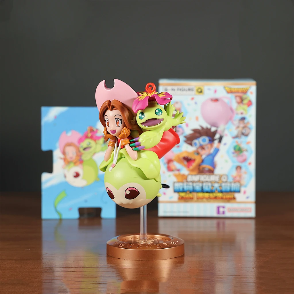 Anime Kawaii Cartoon Digimon Ballon Avontuur 25e Verjaardag Agumon Gabumon Willekeurige Bevestiging Figuur Ornamenten Gift