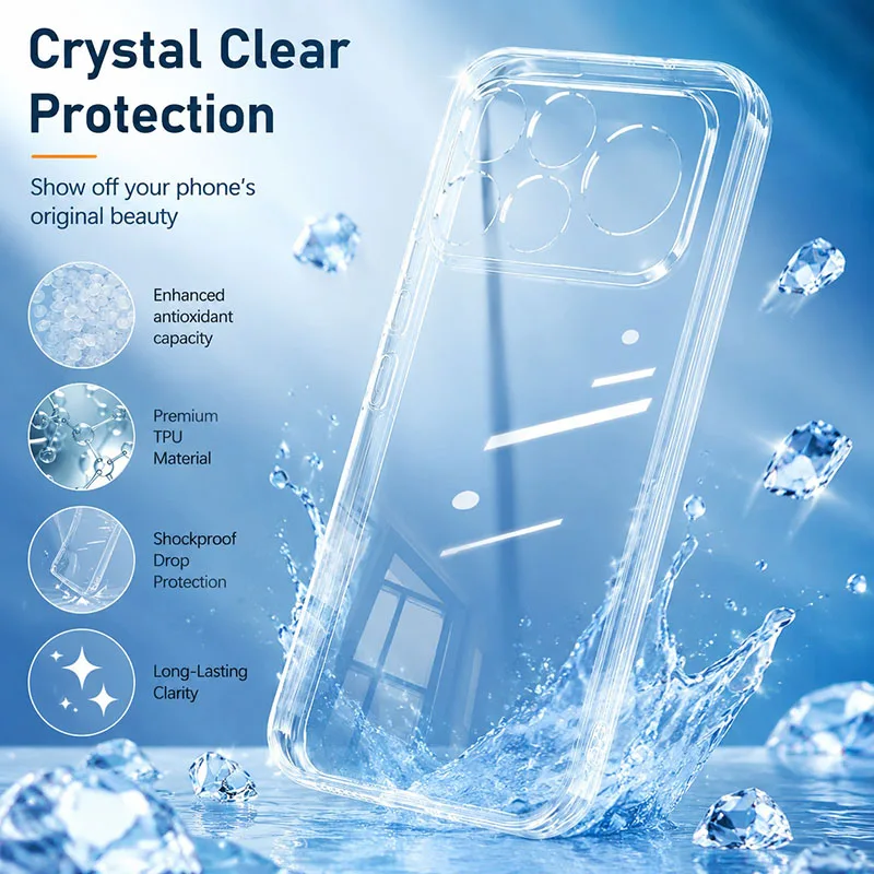Fundas Delgadas e Invisibles para Poco F9 Pro Ultra, PocoF9, F9Pro, F9Ultra, Súper Ligeras, con Sensación de Piel, TPU Transparente, Protección Minimalista