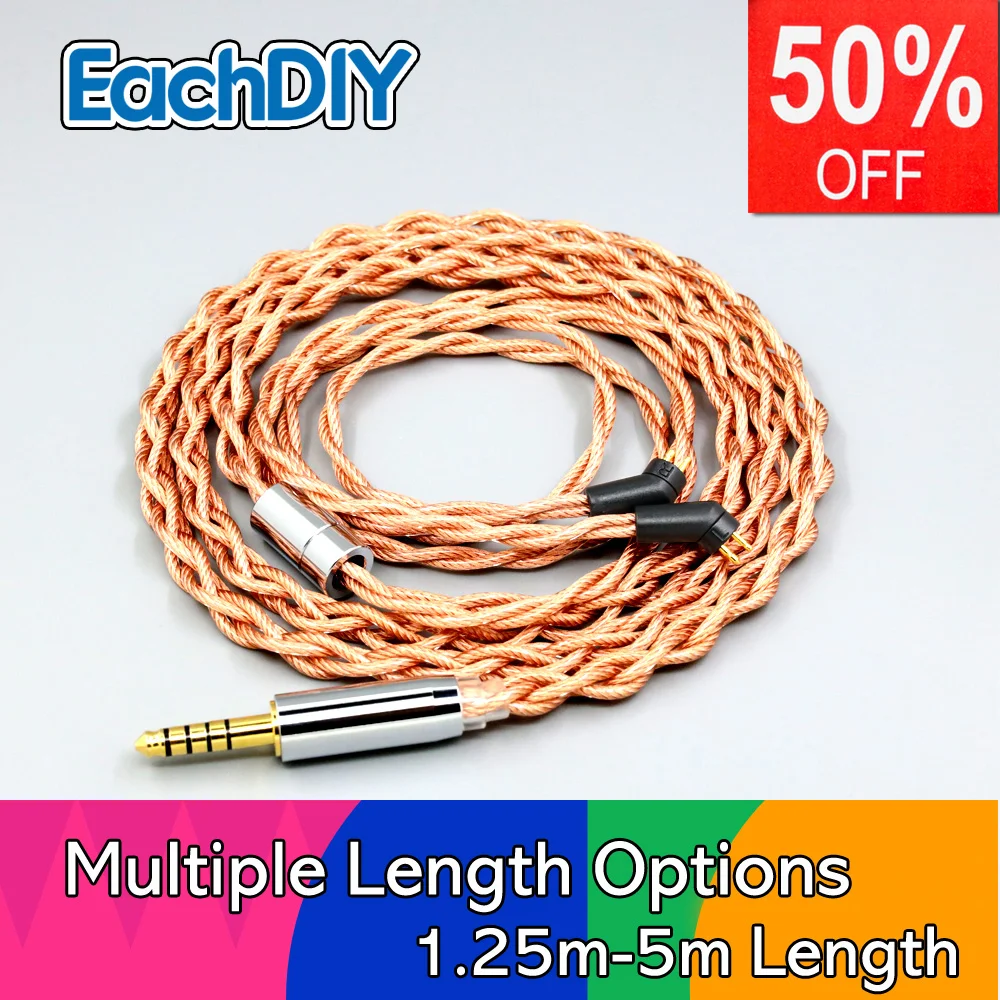 

Graphene 7N OCC Shielding Coaxial Mixed Earphone Cable For Etymotic ER4B ER4PT ER4S ER6I ER4 2pin 4 core 1.8mm LN007754
