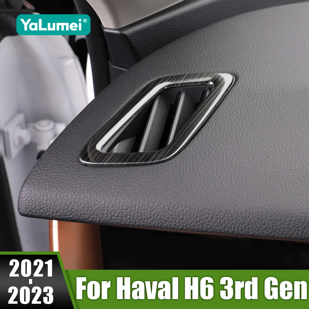 

For Haval H6 3rd Gen 2021 2022 2023 GT DHT-PHEV Car Center Console Air Conditioner Vent Outlet Trims Cover Decoration Sticker