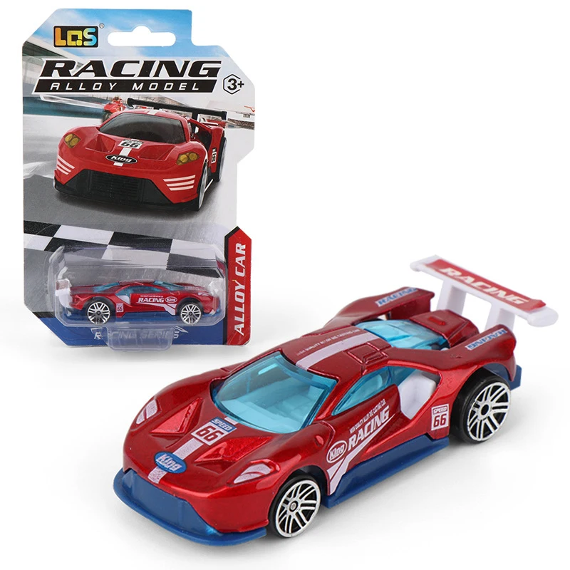 Mini coche de aleación de carreras para niños, juego de modelo de carreras de coches deportivos deslizantes, juguete