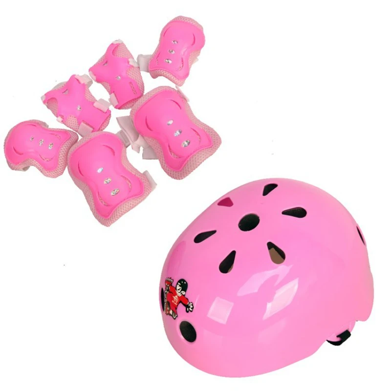 Juego de protección de 7 unids/set para niños, rodilleras, coderas, protección de muñeca para Scooter, ciclismo, patinaje sobre ruedas