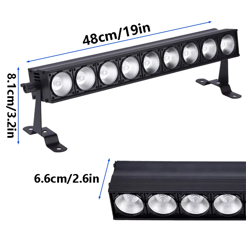 Imagem -02 - Stage Wash Light Bar com Som Ativado Dmx Control Rgbw Cob Led Wall Washer dj Disco Party Casamento Aniversário 4in 1