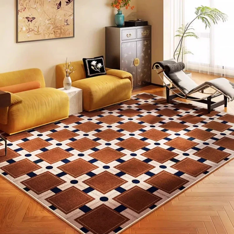 Carpet for Living Room Colorful Plaid Soft Bedroom Cloakroom Rug Large Area Plush Fluffy Coffee Table Floor Mat Alfombra 거실 카펫