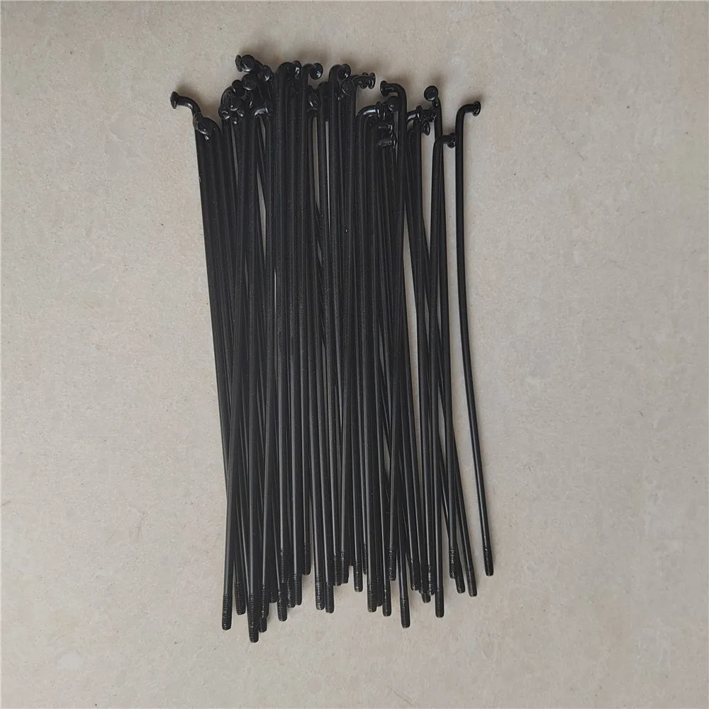TRUYOU 40pcs 13g 13k Bicycle Spokes with Black Nipples 85-215mm Length Stainless Steel 2.2mm Diameter for Bike Cycle Repair