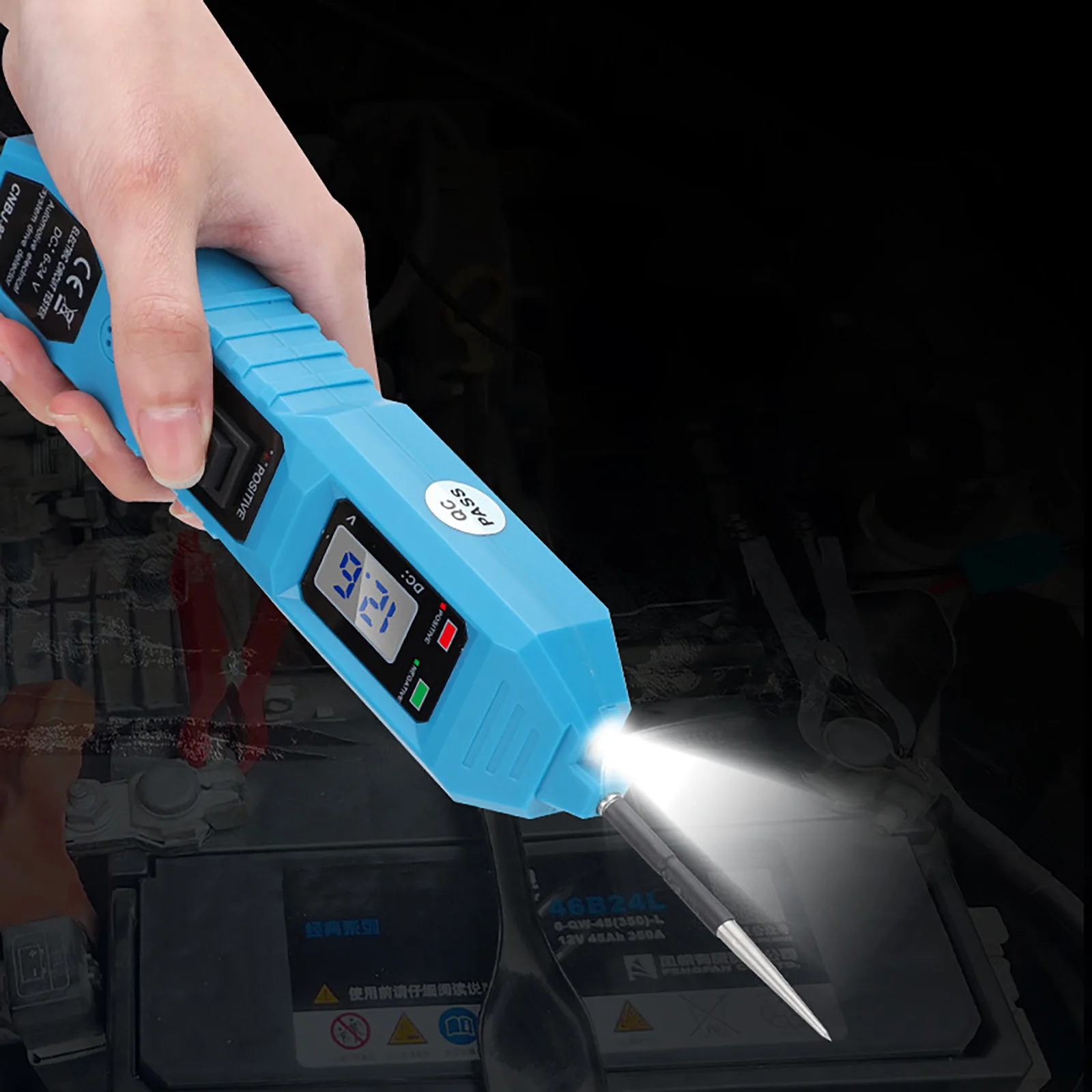 DC 3.5-36V Automotive Circuit Tester Digital Car Power Circuit Tester elettrico sonda strumenti luminosi di prova con Display LCD di tensione
