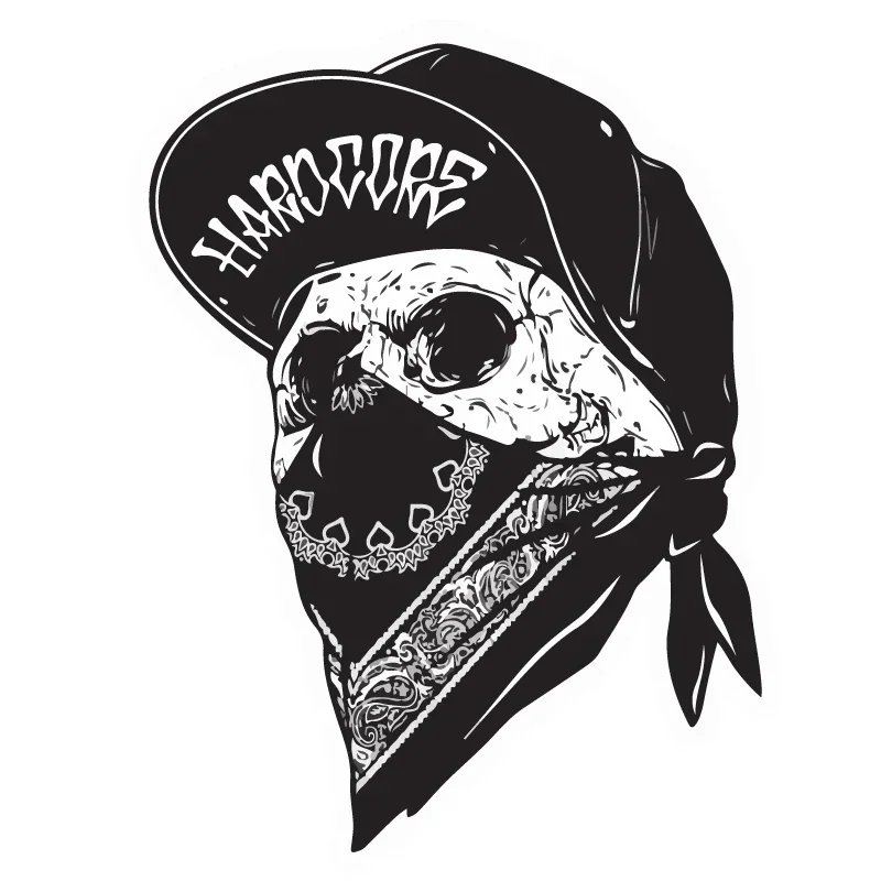 Skull Skeleton Gothic Road Rider Vinyl Sticker Decal Window Car Van Bike 1981