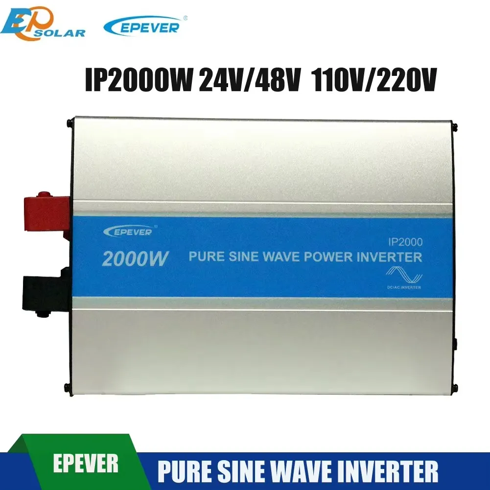 EPever 2000W IPower Pure Sine Wave Inverter 24V/48V Input 110VAC 120VAC 220VAC 230VAC Output 50HZ 60HZ High Efficiency Converter