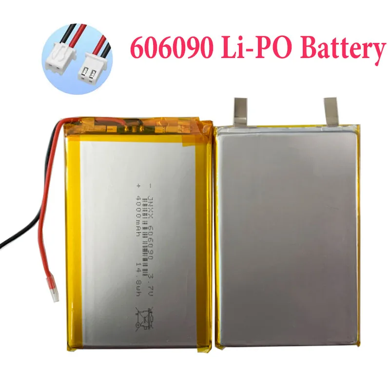 606090 3.7V 4000mAh Rechargeable Lithium Polymer Lipo Battery for Tablet Laptop PSP PAD MAVIGATOR Robot PowerBank MP4