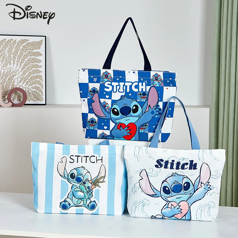 

Disney Stitch Large Bag Large Capacity Tote Bags for Students Shopping and Travel Canvas Bag Shoulder Handbag Women