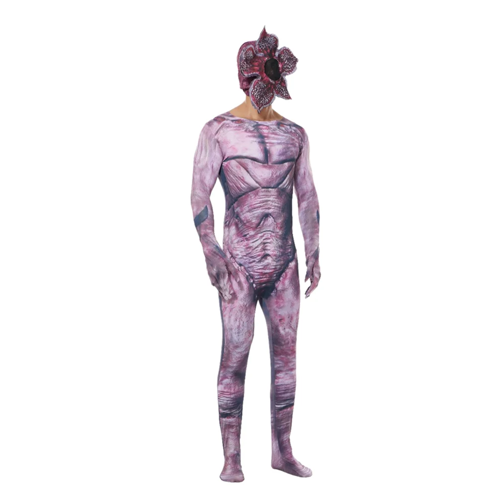 Demogorgon Kostuum Voor Volwassenen Halloween Enge Cosplay Bloem Monster Jumpsuit Jurk