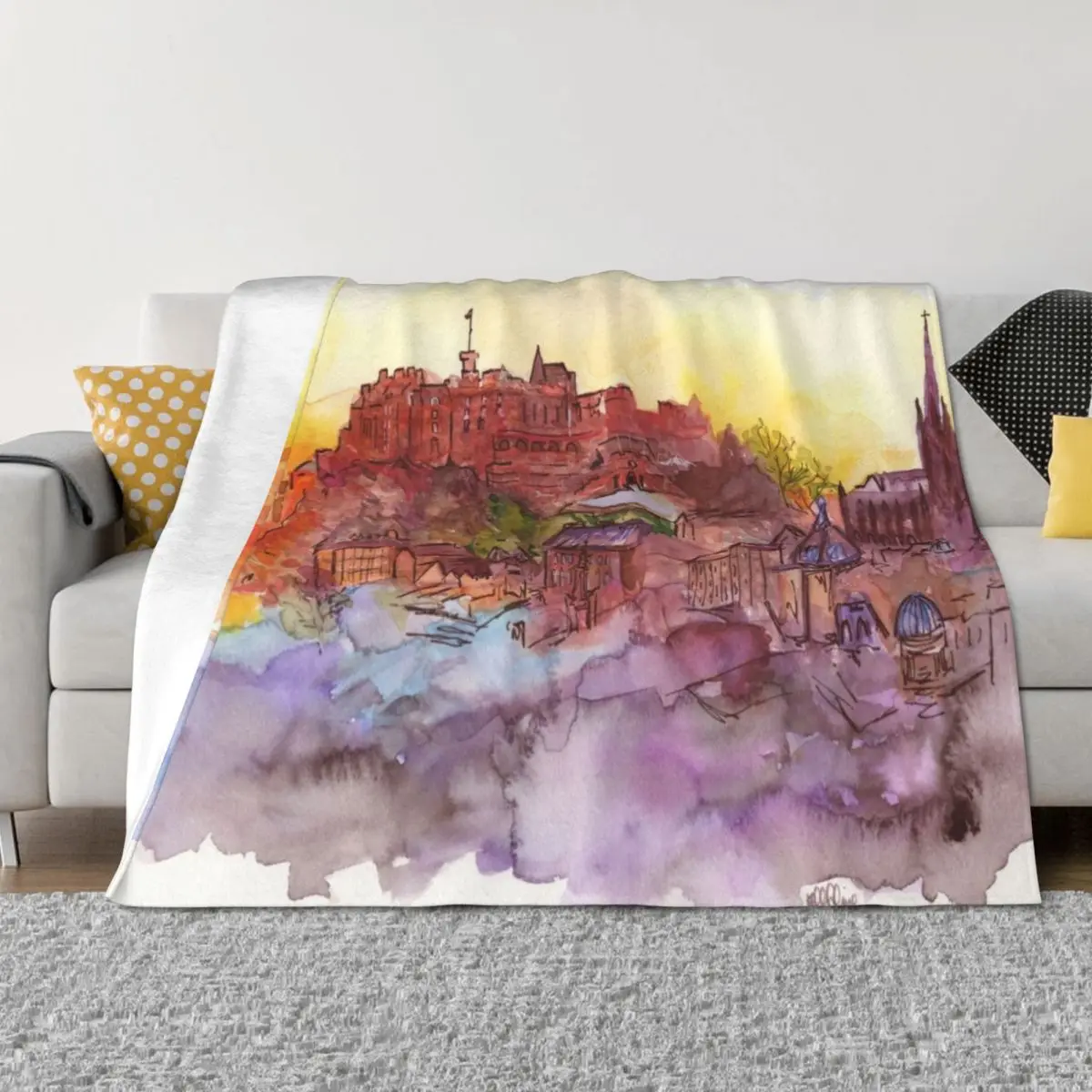 

Edinburgh Throw Blanket For Decorative Sofa Giant Sofa heavy to sleep Blankets