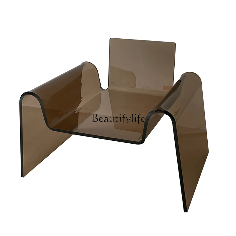 

ls 18Modern simple single sofa recliner household living room transparent acrylic lazy leisure chair