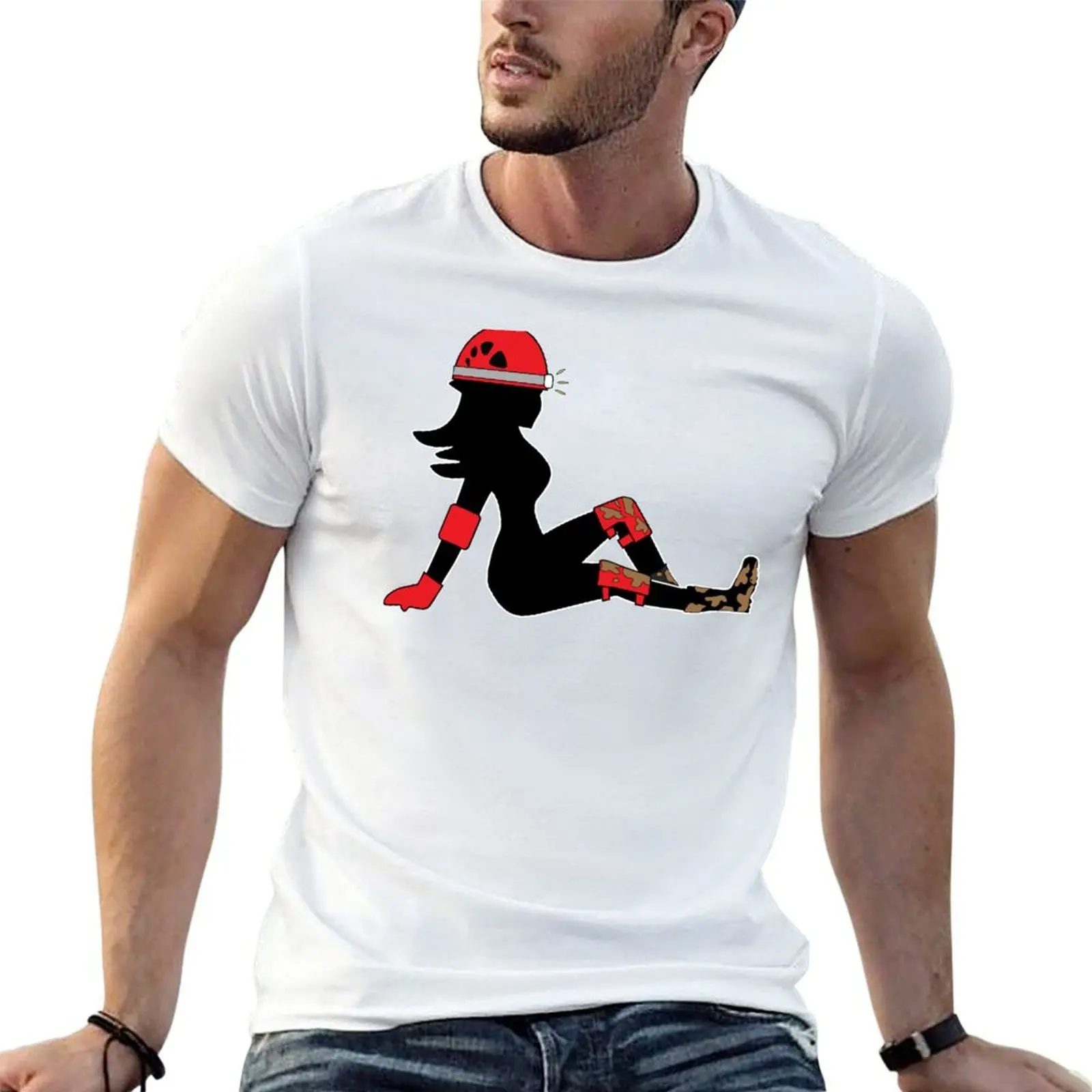 Mudflap Caver Girl T-Shirt summer tops Man t-shirt mens white t shirts