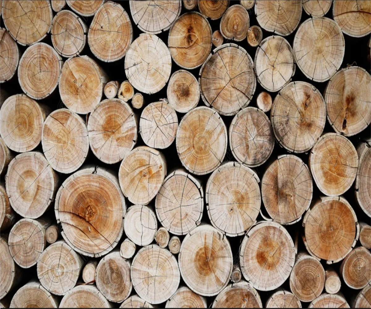 Custom wallpaper Vintage log background Mural Restaurant Cafe wallpaper Home decor Living room bedroom wood grain 3d wallpaper