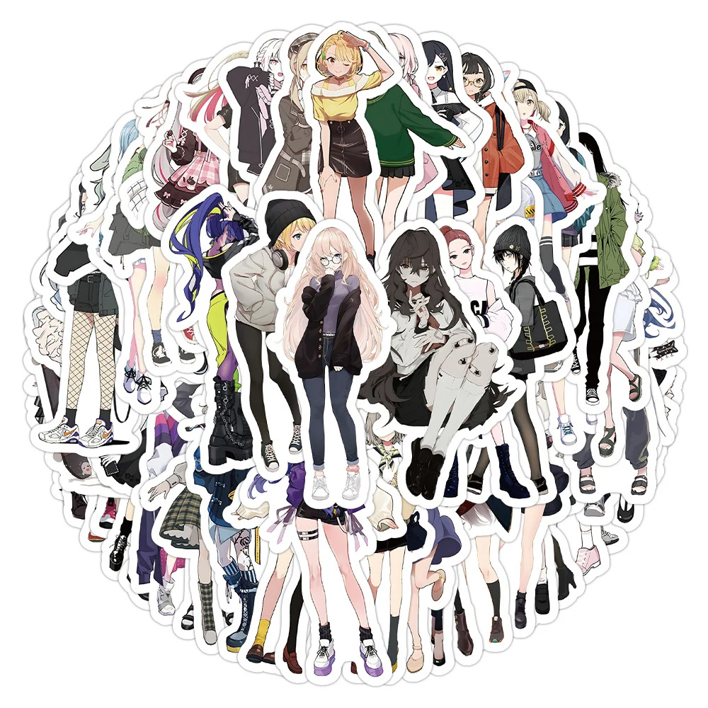 

10/30/50pcs Fashion Cute Anime Girl Graffiti Stickers Kawaii Cartoon Sticker Kid Toy Gift DIY Suitcase Guitar Laptop Vinyl Decal