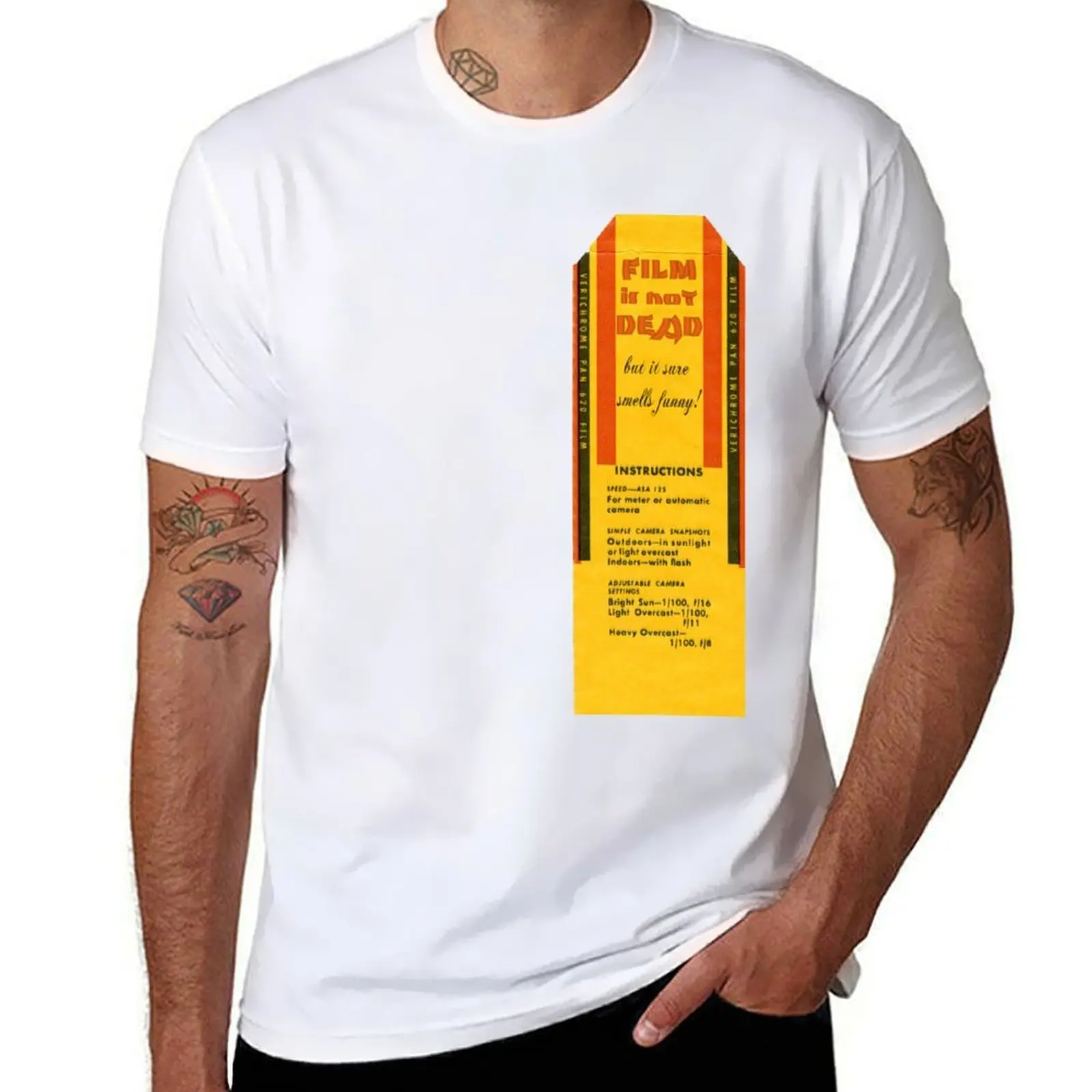 

Film is not dead, smells funny T-Shirt man t shirt luxury cotton t shirt man T-Shirt