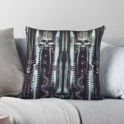 H.R. Giger Pattern Pillowcase Polyester Linen Velvet Creative Zip Decor Sofa Seater Cushion Cover