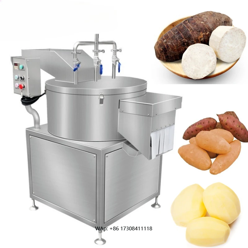 Fully automatic commercial cassava potato cleaning and peeling machine restaurant potato peeling machine