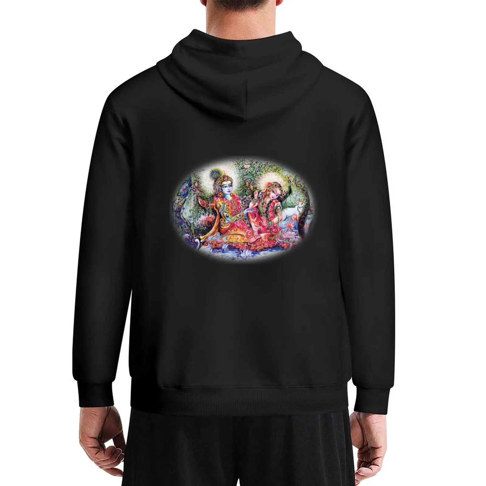 

Radha Krishna - Divine Lovers Hoodie japanese style men's winter sweater anime clothing korean style clothes hoodie graphic