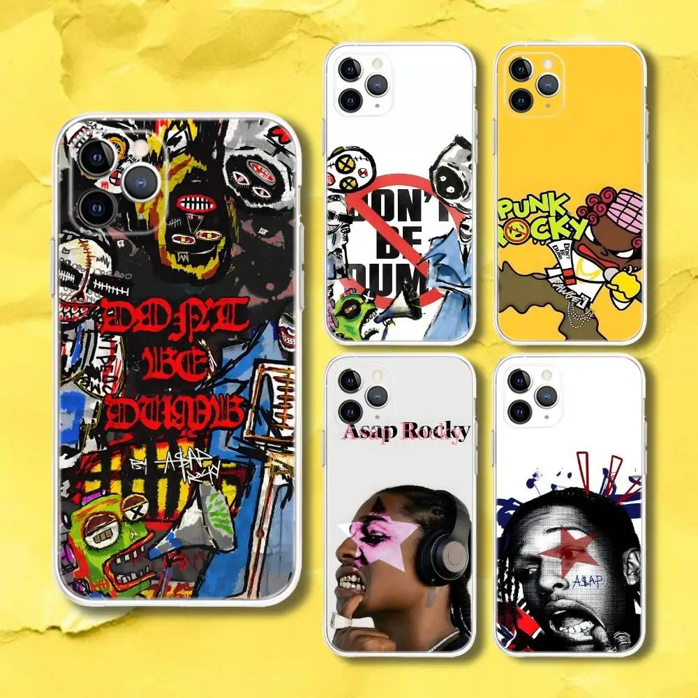 

A-ASAP Dont Be Dumb R-Rocky Phone Case For iPhone 17,16,15,11,12,14,13 Pro Max Plus Mini X,XS,XR,7,16E Air Transparent Fundas