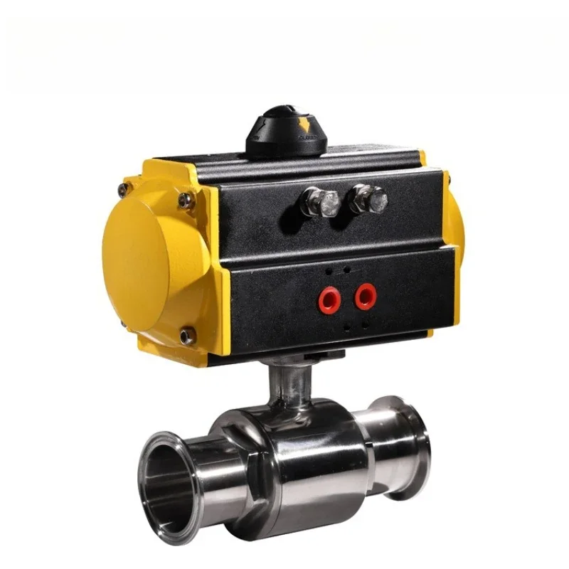 Stainless steel single and double acting sanitary pneumatic ball valve clamp fast two-way valve