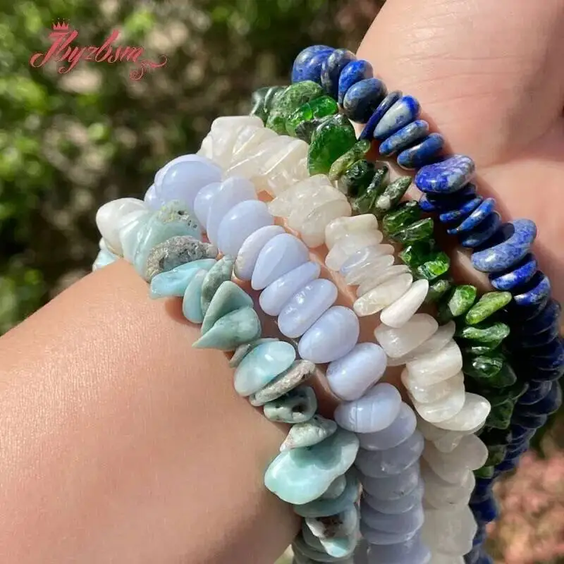 Natural Freeform Moonstone Garnet Charoite,Tourmaline Stone Beads For Necklace Bracelet DIY Jewelry Making Strand 15\
