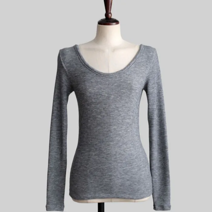 مريح مثير سليم صالح طويل Sve تي شيرت المرأة منخفضة U-Ne تصميم شفاف قاعدة irt Dongda Gate Sle ربيع 202