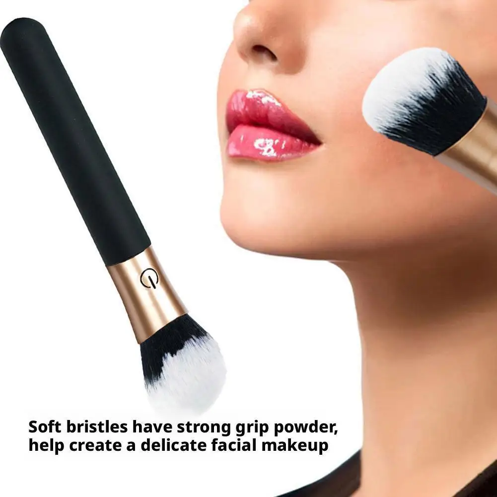 

Electric Cosmetic Brush Foundation Blush Loose Powder Washable Tool Battery Type Makeup Brush Vibration Gears Beauty Brush